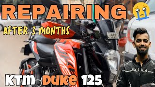 Repairing KTM DUKE 125 after 3 months🥲 | Itna kharcha hoga socha nahi tha😭| CODERIDER