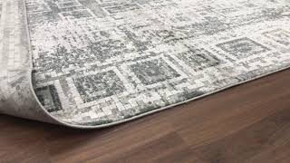 Abstract Bamboo Silk Area Rug - 6'7'' x 9'6'' (79 in. x 114 in.)