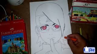 30ª Aula de Desenho a partir de 10 anos Sarada Uchiha