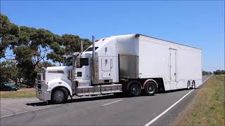 Epic engine braking from Australian Kenworth T904 speedway transporter