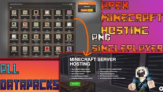 HOW TO INSTALL DATAPACKS ON YOUR APEX MINECRAFT HOSTING SERVER AND ON SINGLEPLAYER WORLDS!