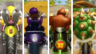 Mario Kart Wii Mirror - All Giant Characters Losing Animations in VS Races (Bikes)