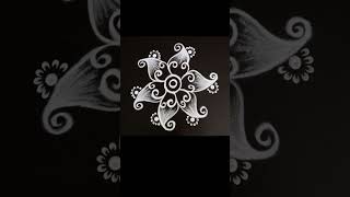 Daily use rangoli/Simple and easy flower rangoli/rangoli design/#viral short #shorts