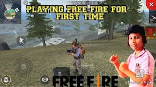 Playing (FREE FIRE) for the first time/New Gaming video/Muaz Afzal/Diya and bro