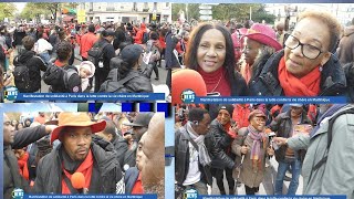 Reportage sur la manifestation à Paris en solidarité de  la lutte contre la vie chère e Martinique