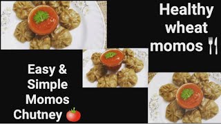 Wheat momos Recipe in Tamil/ Simple momos chutney 🍅 Recipe/ #wheatmomos