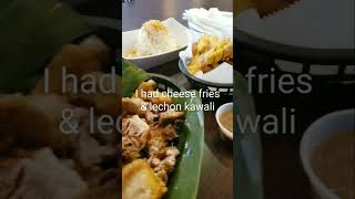 Filipino Restaurant delicious lechon Kawali and cheese fries for appetizers