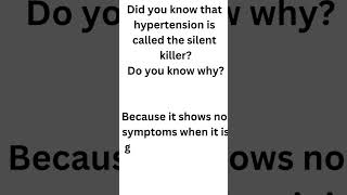 Why hypertension is called the silent killer #contentcreator #heart #youtube #health #youtubeshorts