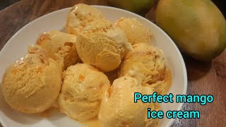 Perfect mango ice cream बनाने का बिल्कुल आसान तरीका। Mango ice cream recipe। Ice cream recipe।