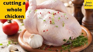 How to Cut Up a Whole Chicken | Stew Chicken Cut | Curry Chicken Cut | Jatso's Kitchen