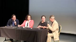 The Agronomist panel: Jonathan Demme, Michèle Montas, and Gigi Dominique