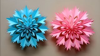 DIY 3D Paper Snowflake ❄️ DIY Home decor | how to make 3D snowflake ❄️