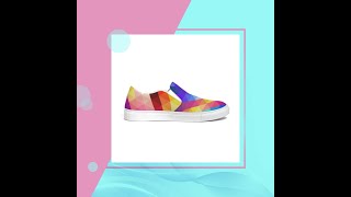 Canvas Slip On Shoes, Multicolor