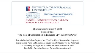 Third Annual Conference on Carbon Dioxide Removal Law & Policy: Session One