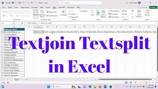 Textjoin & Textsplit Functions in Excel | Excel tutorials in Hindi | Excel for beginners