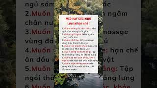 Mẹo hay sức khỏe #suckhoe #doisong #baihoccuocsong #xuhuong #reels