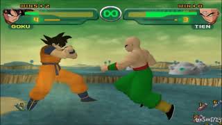 Dragon Ball Z Budokai-Goku vs Yamcha, Vegeta, Tien, Trunks, and Teen Gohan