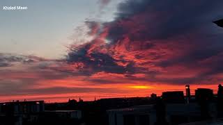 Berlin ein herrlicher Sonnenuntergang auf der Dachterrasse von Reichstag