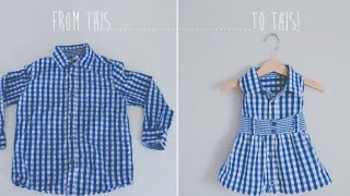 how to make a baby frock from old shirt || Old shirt reuse idea #youtubeshorts #shorts