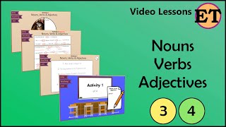 Nouns Verbs & Adjectives | Video Lessons | EasyTeaching