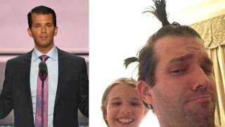 Giving Ivanka a run for her money! Donald Trump Jr wears pigtails with his eldest child for their 'd