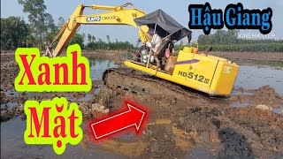 xe cuốc miền tây_máy đào kato phả đất tắt đầu mương quá nguy hiểm 😱