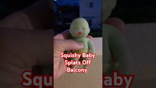 Squishy Baby Splats Off Balcony! #japan #shorts #squishy #monkey #funny