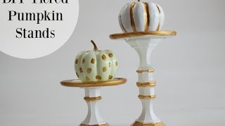 DIY Fall Decor: Pumpkin Tiered Stands by Home Made Luxe