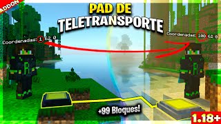 ✔ MEJOR ADDON DE TELETRANSPORTE | PADS DE TELETRANSPORTACIÓN | Minecraft Bedrock 1.18 - 1.19.0