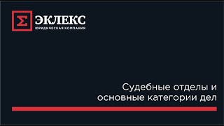 Судебные отделы компании и основные категории дел