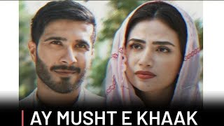 AYE MUSHT E KHAAK || Feroze Khan love status || Sana Javed love status ||