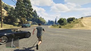 Running from one end of the map to the other in GTA V