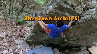 The Crown Arete(V5) FA, 내원사 볼더링