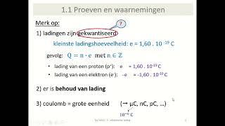 elektrostatica - elektrische lading: inleiding, eenheid, opmerkingen