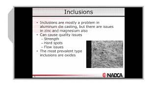 NADCA Video News: Die Casting Defects - Inclusions, Leakers and Cracks