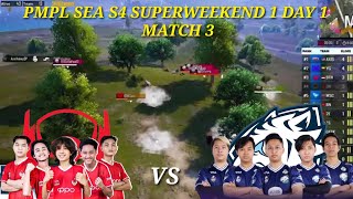 FIGHT DI PINGGIR ZONA BTR RA VS EVOS REBORN | PMPL SEA S4 SUPERWEEKED 1 DAY 1 MATCH 3