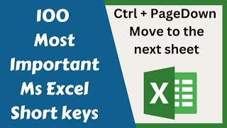 Ms Excel Shortcuts | ms excel shortkeys