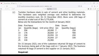 WEIGHTED AVERAGE METHOD OF INVENTORY VALUATION @seniorhannington