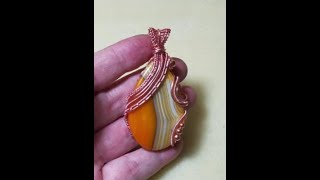 How To Design a Wire Wrapped Pendant Start to Finish | Drilled Cabochon Pendant