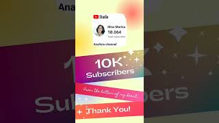 Thank you so much for your support 🙏🙏❤️ #thankyousubscribers #10ksubscribers #godblessyou