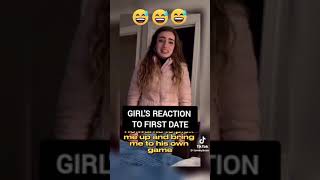 Girl's reaction to first date. Daughter's first date