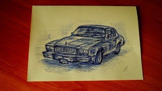 Как нарисовать машину Шевроле How to draw a car Chevrolet Monte Carlo 1980