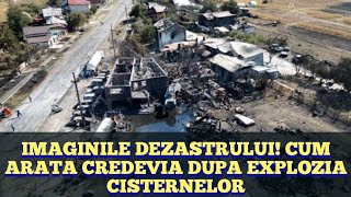 Imaginile dezastrului! Cum arata Crevedia dupa explozia cisternelor de GPL