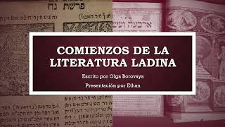 Los comienzos de la literatura ladina