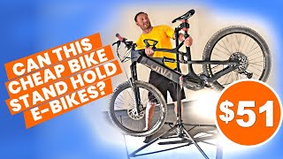 $45 Amazon Songmics Bike Maintenance Stand Review - Will it hold a 56 lb E-Bike?