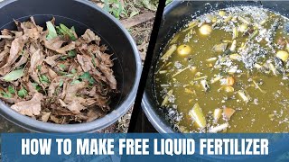 How to make liquid fertilizer from free organic matter.