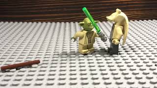 Yoda kills Jar Jar Binks LEGO stop motion #shorts