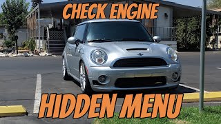 CHECK ENGINE HIDDEN MENU (MINI Cooper r56)