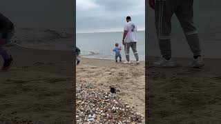 Adriaan and Luka on the beach