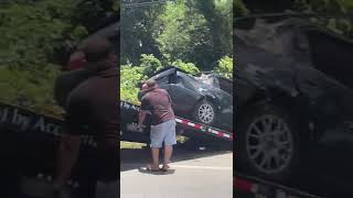 se registra accidente en carretera pto plata.